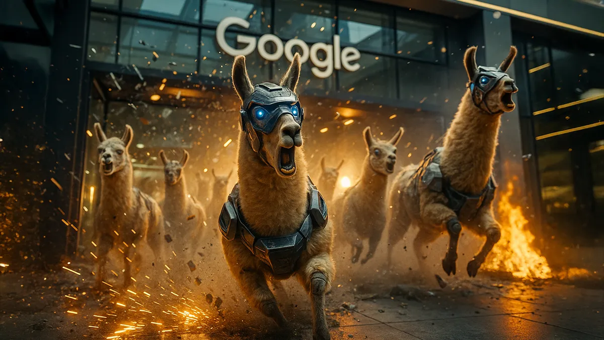 Meta-Lamas stürmen Google